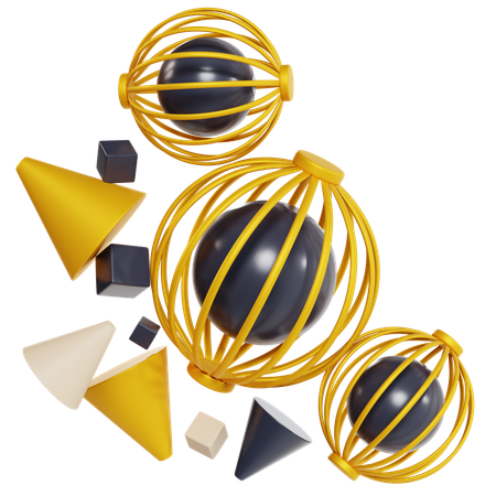 Abstract Geometric Shapes  3D Icon