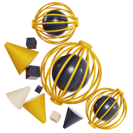 Abstract Geometric Shapes  3D Icon