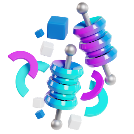 Abstract Geometric Shapes  3D Icon