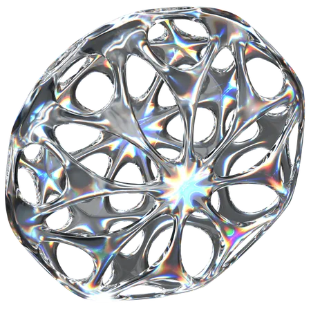 3 D Icon Of A Glass Abstract Object 3D Icon