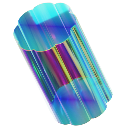 Abstract Glass Shape  3D Icon