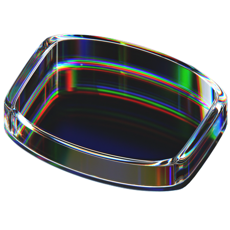 Abstract Glass Shape  3D Icon