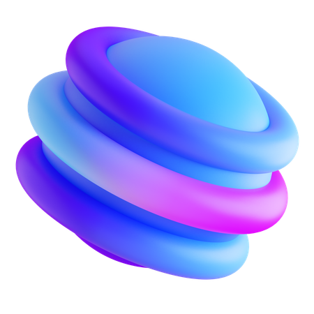 Abstract Glass Shape  3D Icon