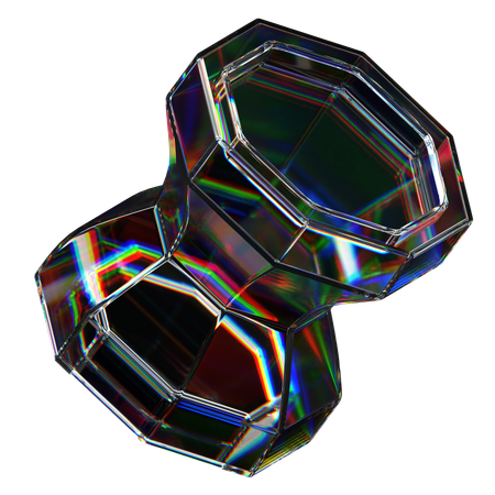 Abstract Glass Shape  3D Icon