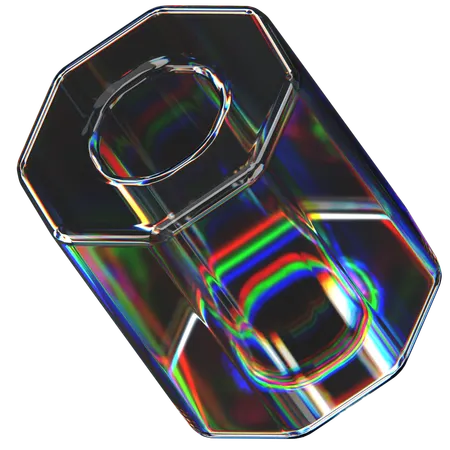 Abstract Glass Shape  3D Icon