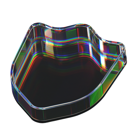 Abstract Glass Shape  3D Icon