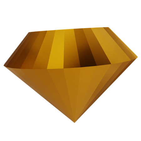 Abstract Gold Diamonds  3D Icon