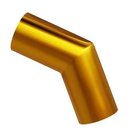 Abstract Gold Elbow Pipe  3D Icon