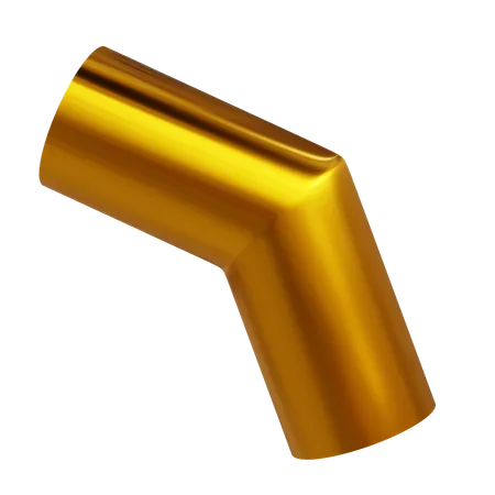 Abstract Gold Elbow Pipe  3D Icon