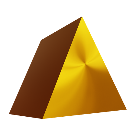 Abstract Gold Triangle  3D Icon