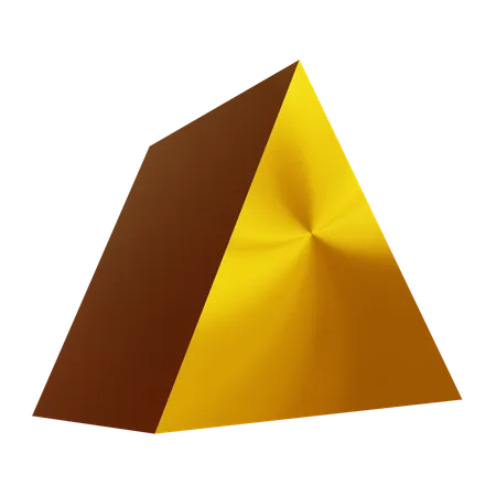 Abstract Gold Triangle  3D Icon