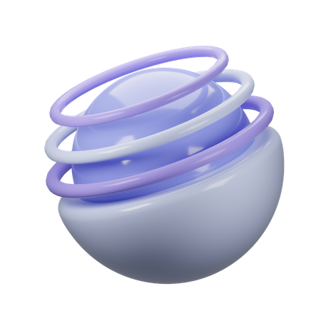 Abstract Half Torus  3D Icon