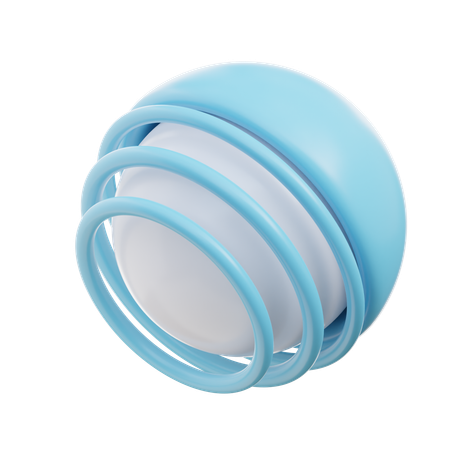 Abstract Half Torus  3D Icon