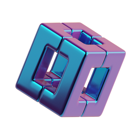 Abstract Hole Rectagle  3D Icon