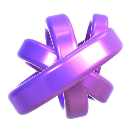 추상 홀로그램 모양  3D Icon