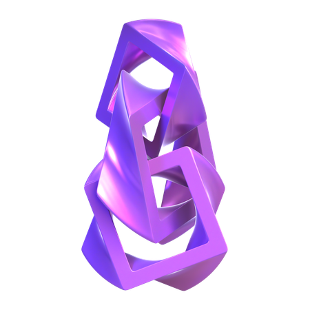 추상 홀로그램 모양  3D Icon