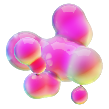 Abstract Liquid Shape 3D Icon