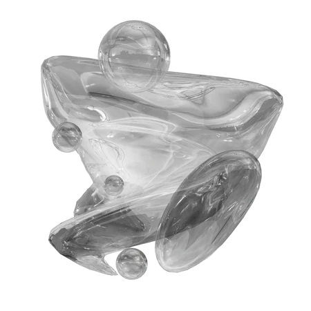 Abstract Liquid Transparent  3D Icon