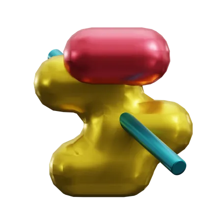 Abstract Metaball  3D Icon