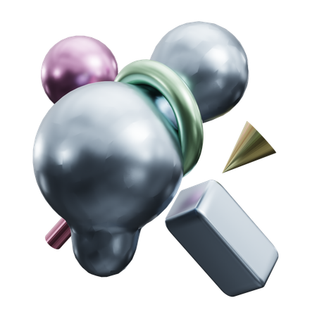 Abstract Metaballs  3D Icon