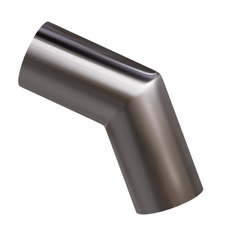 Abstract Metal Elbow Pipe  3D Icon