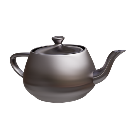 Abstract Metal Teapot  3D Icon