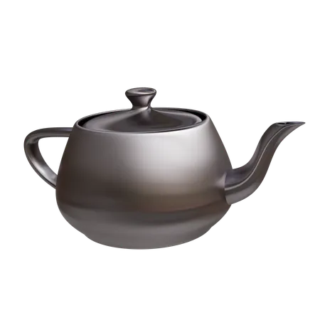 Abstract Metal Teapot  3D Icon