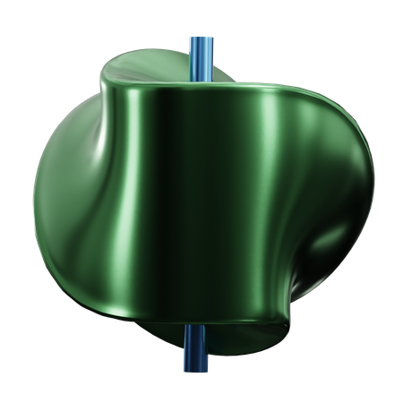Abstract Metalic Emerald  3D Icon