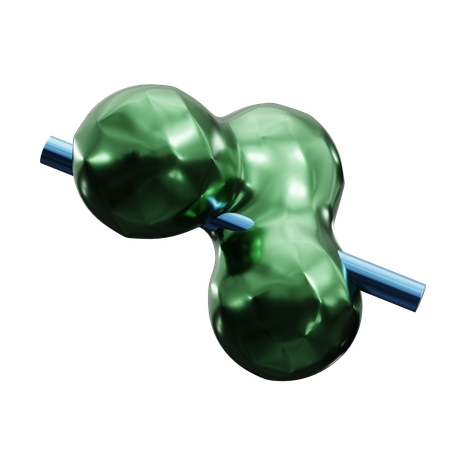 Abstract Metalic Emerald  3D Icon