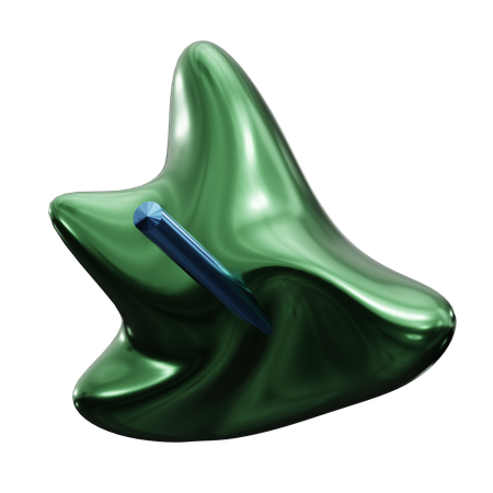 Abstract Metalic Emerald  3D Icon