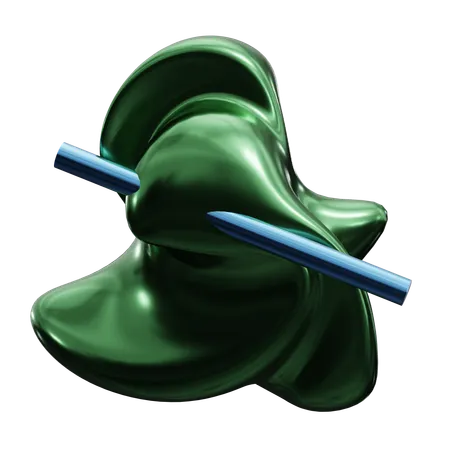 Abstract Metalic Emerald  3D Icon