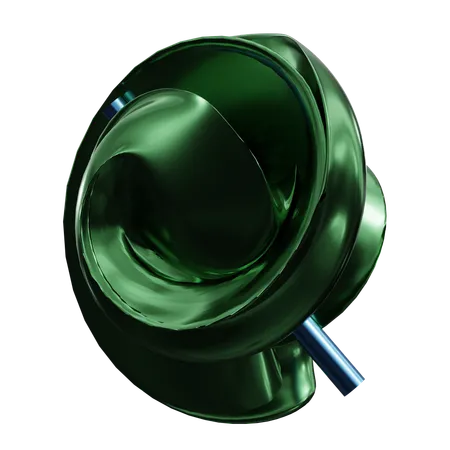 Abstract Metalic Emerald  3D Icon