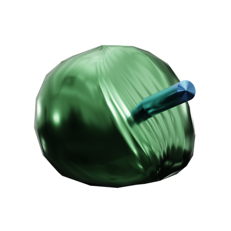 Abstract Metalic Emerald  3D Icon