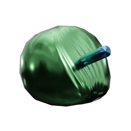 Abstract Metalic Emerald  3D Icon