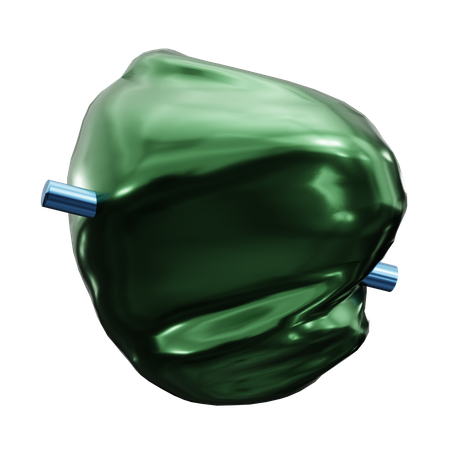 Abstract Metalic Emerald  3D Icon