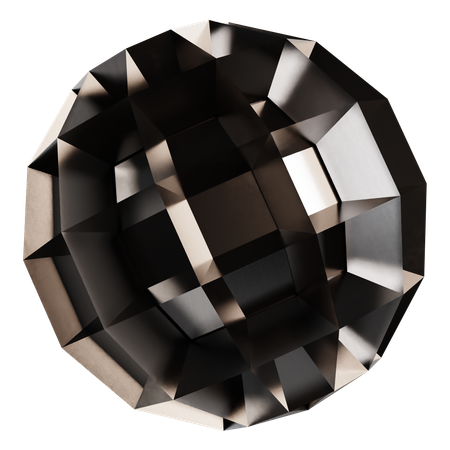 Abstract Metallic Sphere  3D Icon