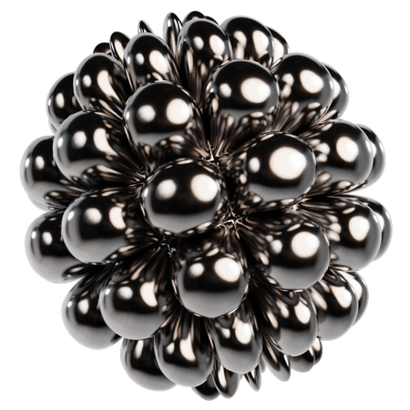 Abstract Metallic Sphere  3D Icon