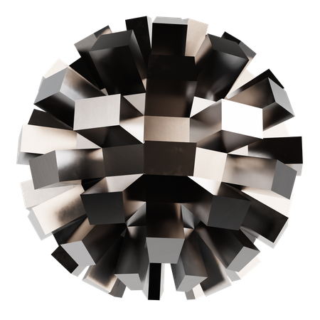 Abstract Metallic Sphere  3D Icon