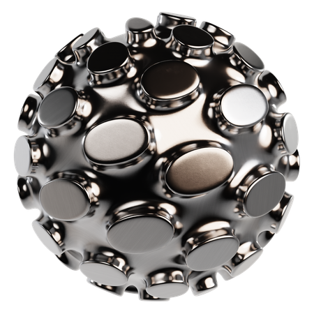 Abstract Metallic Sphere  3D Icon