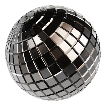 Abstract Metallic Sphere  3D Icon