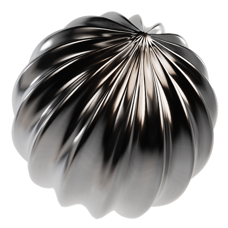 Abstract Metallic Sphere  3D Icon