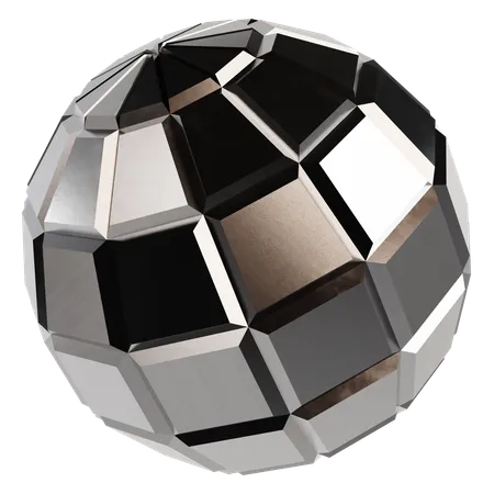 Abstract Metallic Sphere  3D Icon