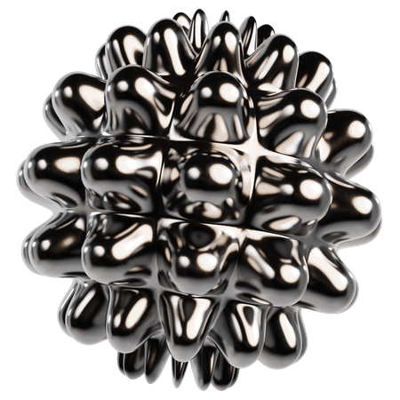 Abstract Metallic Sphere  3D Icon