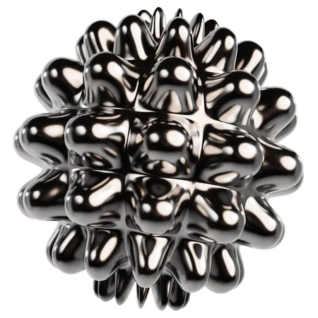 Abstract Metallic Sphere  3D Icon