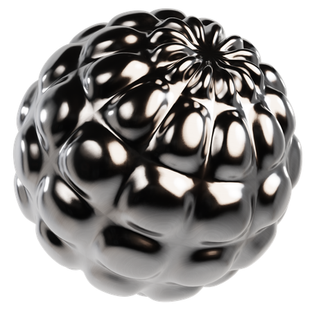 Abstract Metallic Sphere  3D Icon