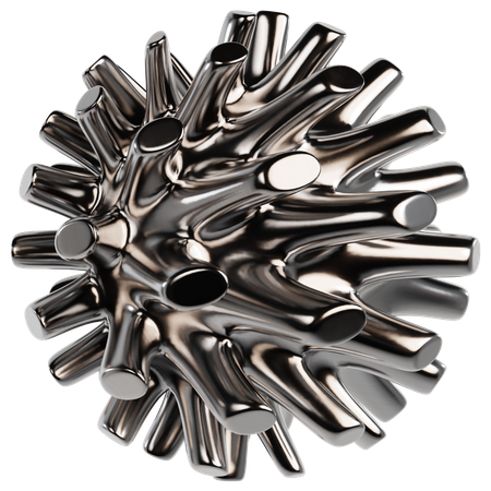 Abstract Metallic Sphere  3D Icon