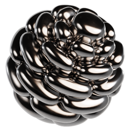 Abstract Metallic Sphere  3D Icon