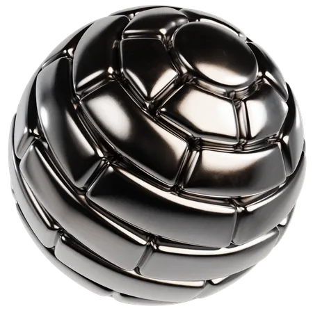 Abstract Metallic Sphere  3D Icon