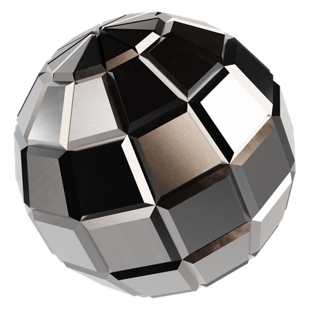 Abstract Metallic Sphere  3D Icon
