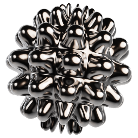 Abstract Metallic Sphere  3D Icon
